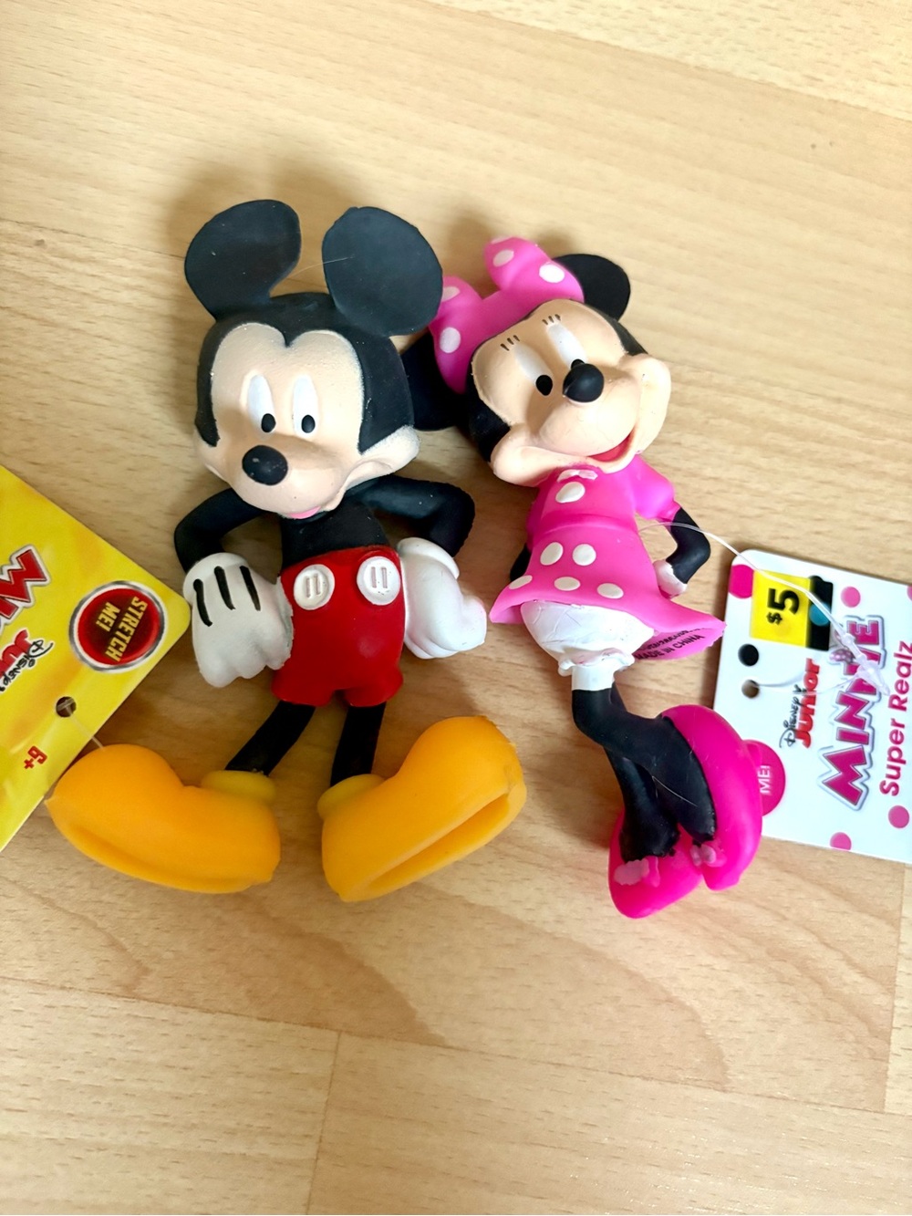 Squishy Mickey & Minnie Mouse Super Realz Stretchy Figures Disney Junior